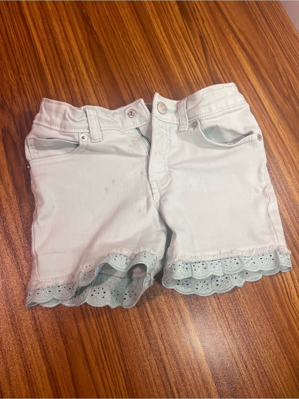 Cat & Jack Light Blue Eyelet Trim Girls' Shorts